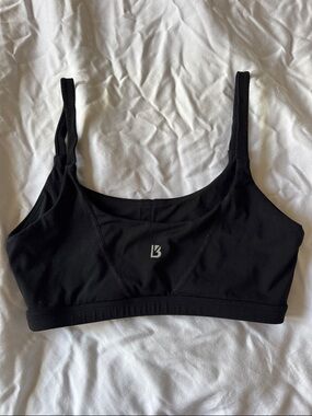 BuffBunny Black Scoop Neck Sports Bra